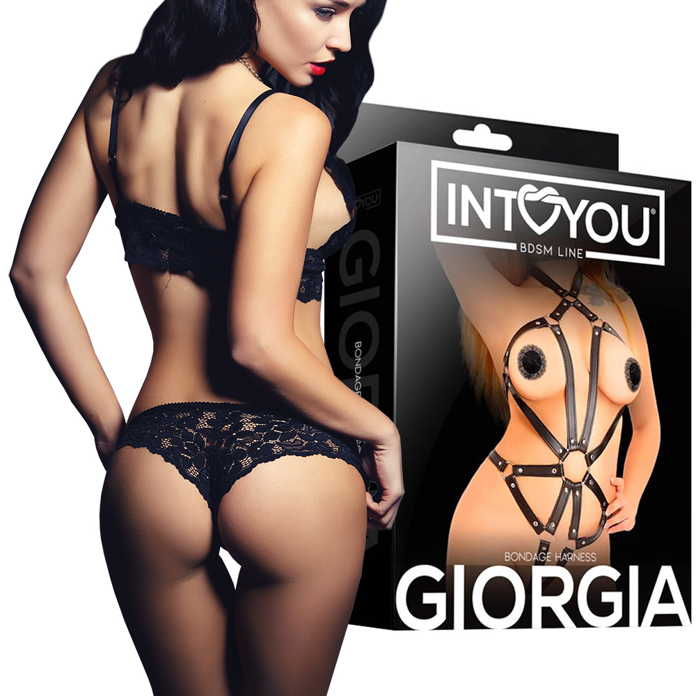 Uprząż BDSM paskowa, regulowana.