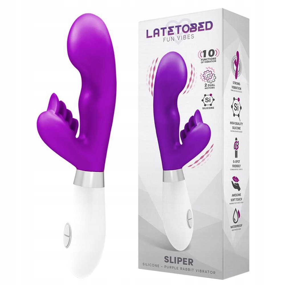 Wibrator silikonowy typu króliczek. Łechtaczka i punkt G. Wielofunkcyjny