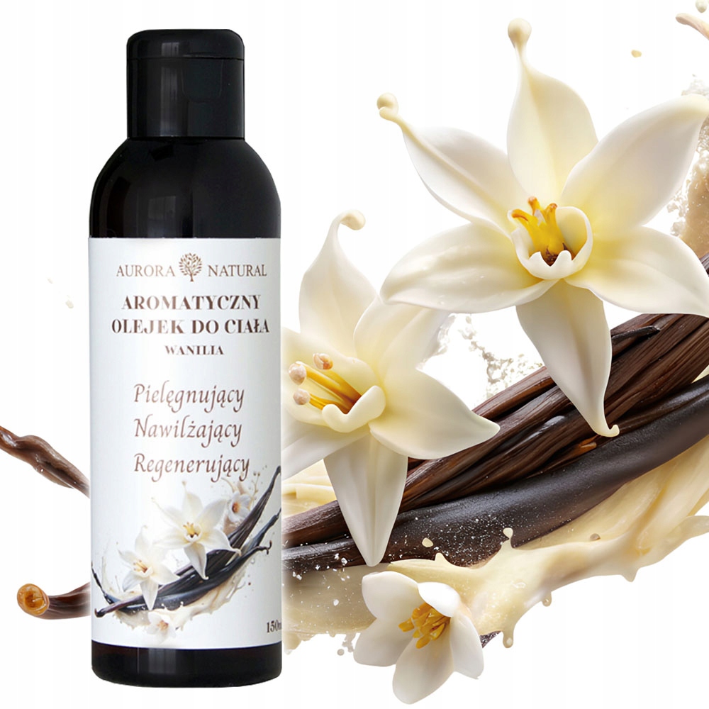 Olejek 150 ml, zapach wanilii. Pielęgnacja i nawilżenie. Z witaminą E.