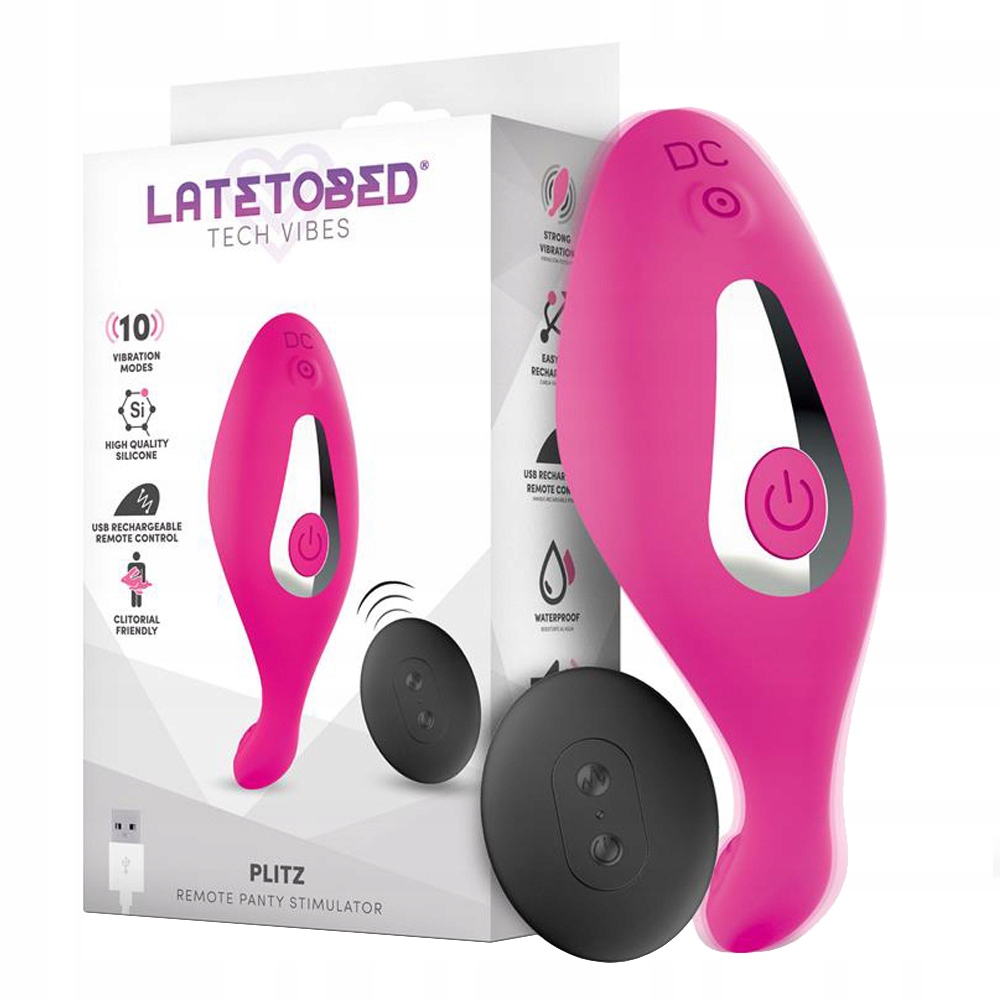 Wibrator do majtek silikonowy, stymulator łechtaczki sterowany pilotem.