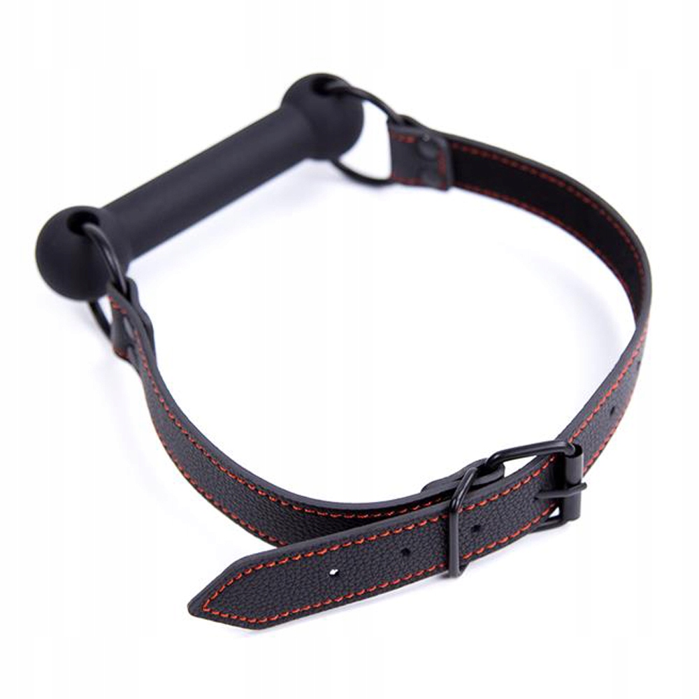 Knebel z silikonową kostką do ust BDSM.