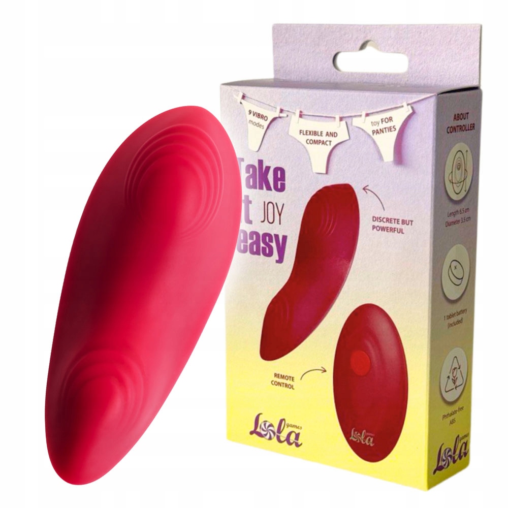 Wibrator do majtek z pilotem bezprzewodowym, różowy kolor.