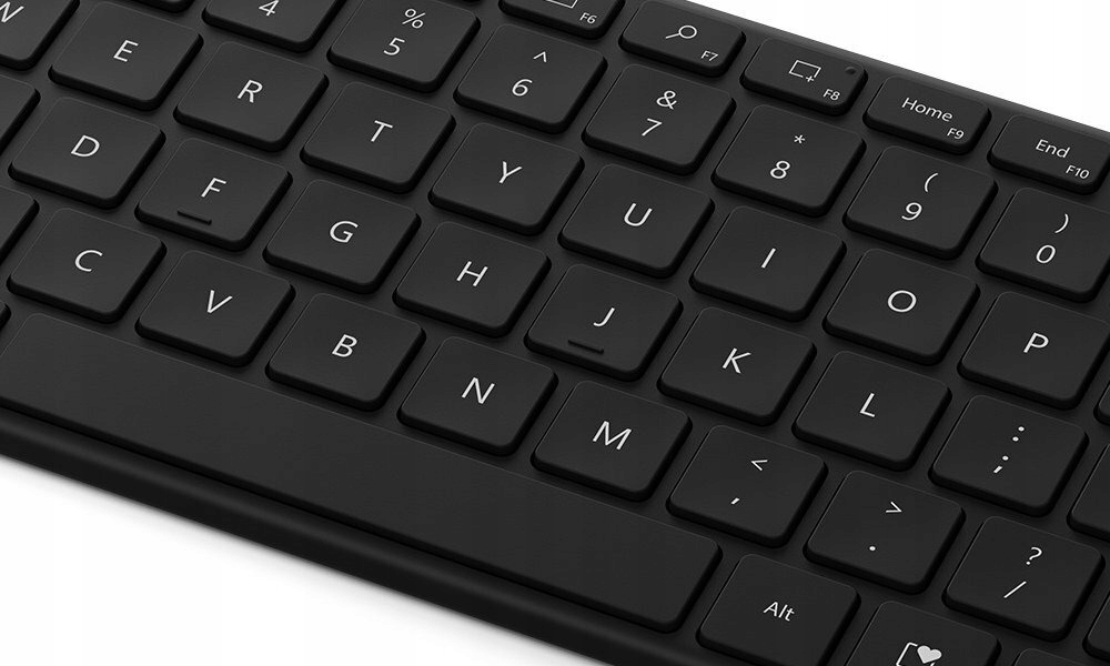 Microsoft BT Compact 2.4GHz Wireless Keyboard Schwarz zum Schreiben - Bild 6 von 16