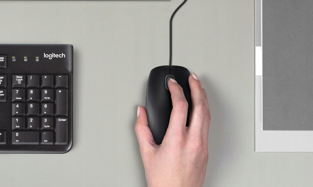 Logitech Maus M100 optisch mit Kabel 3 Tasten 1000 dpi schwarz - Bild 7 von 16
