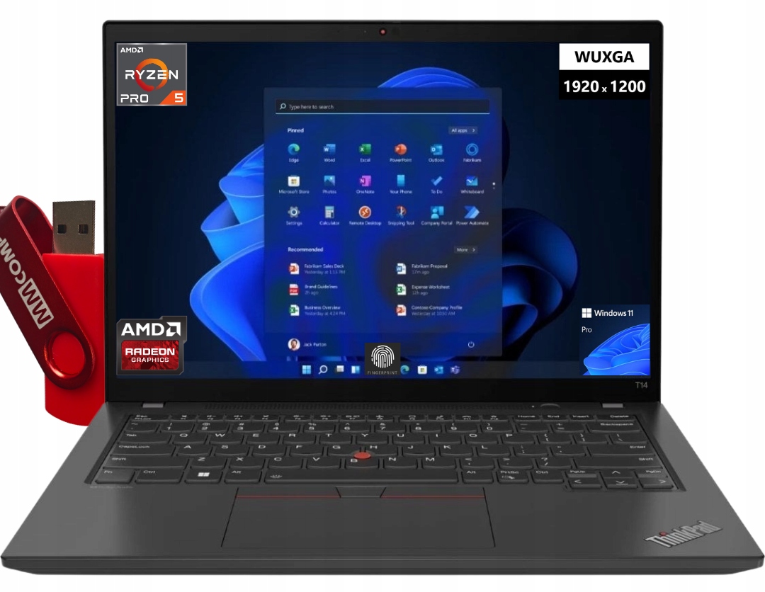 Laptop Lenovo ThinkPad T14 G4, AMD Ryzen 5, 16 GB 512 GB SSD, 14