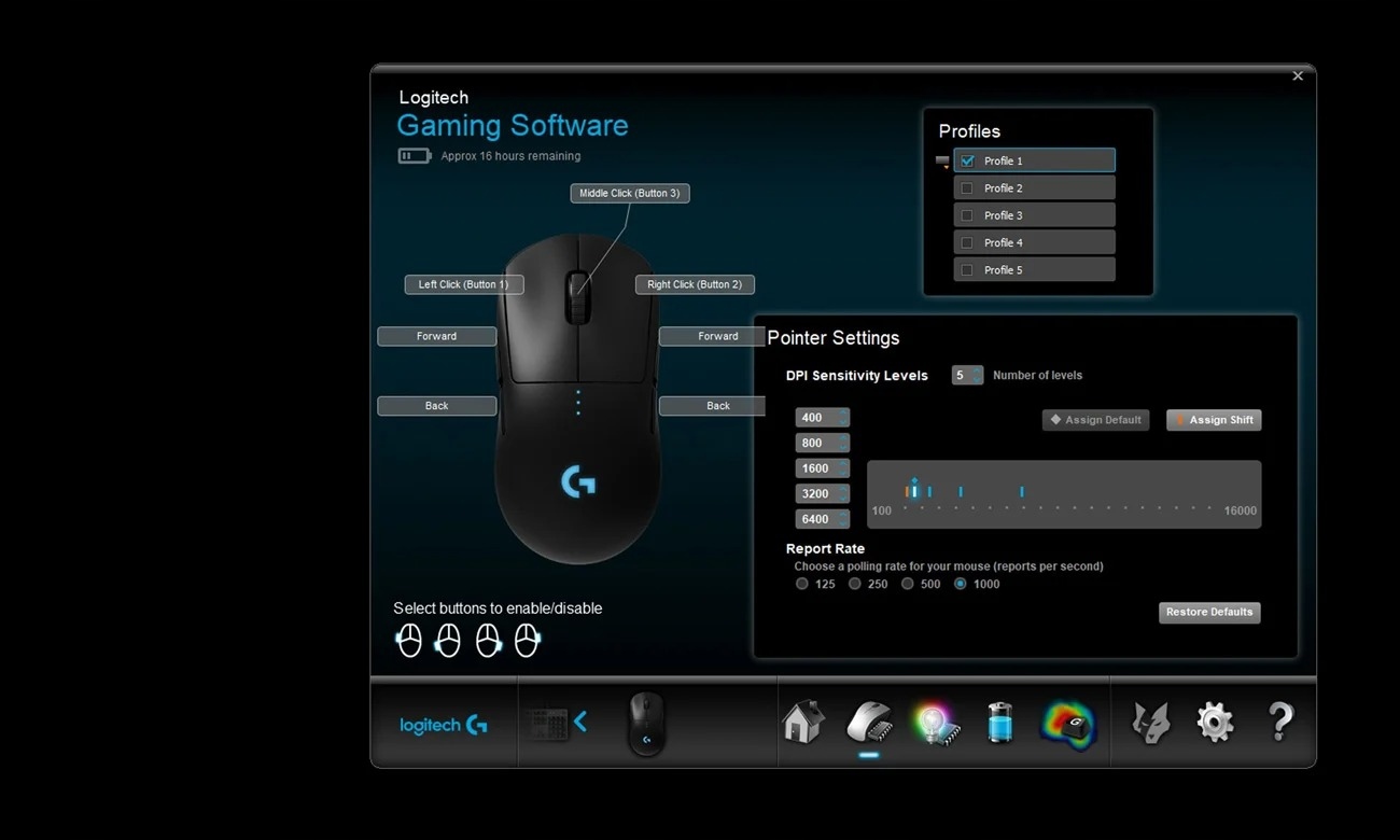 Logitech G PRO LIGHTSPEED Kabellose optische HERO 25K Gaming-Maus - Bild 11 von 16