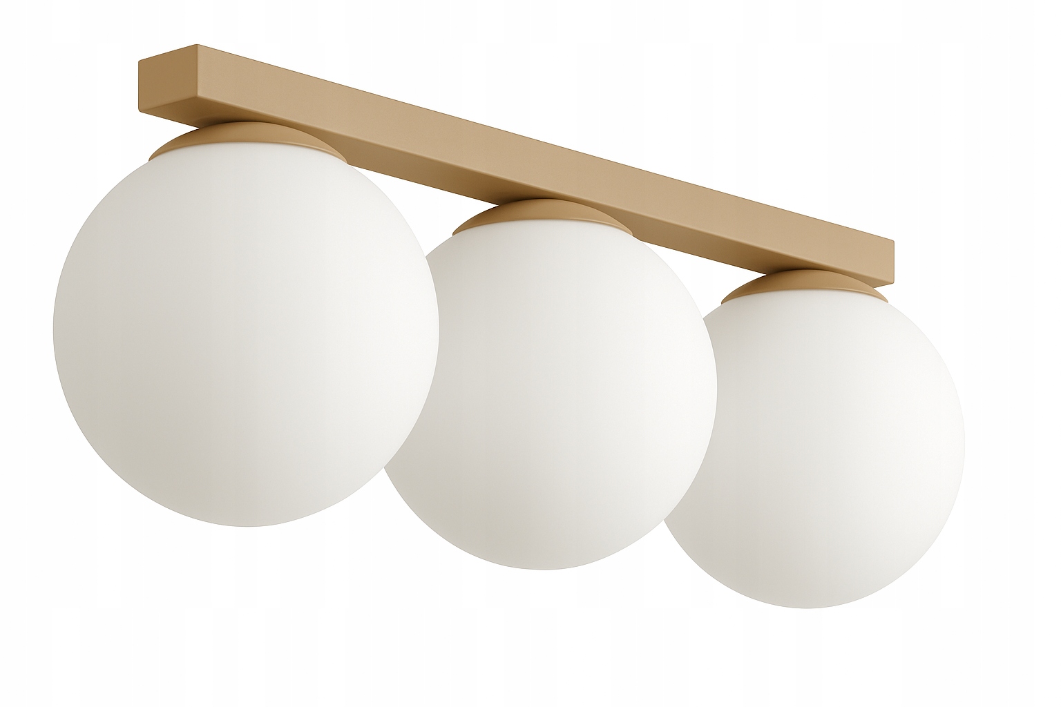 lampa sufitowa z szklanymi kloszami potrójna do salonu kuchhni jadalni