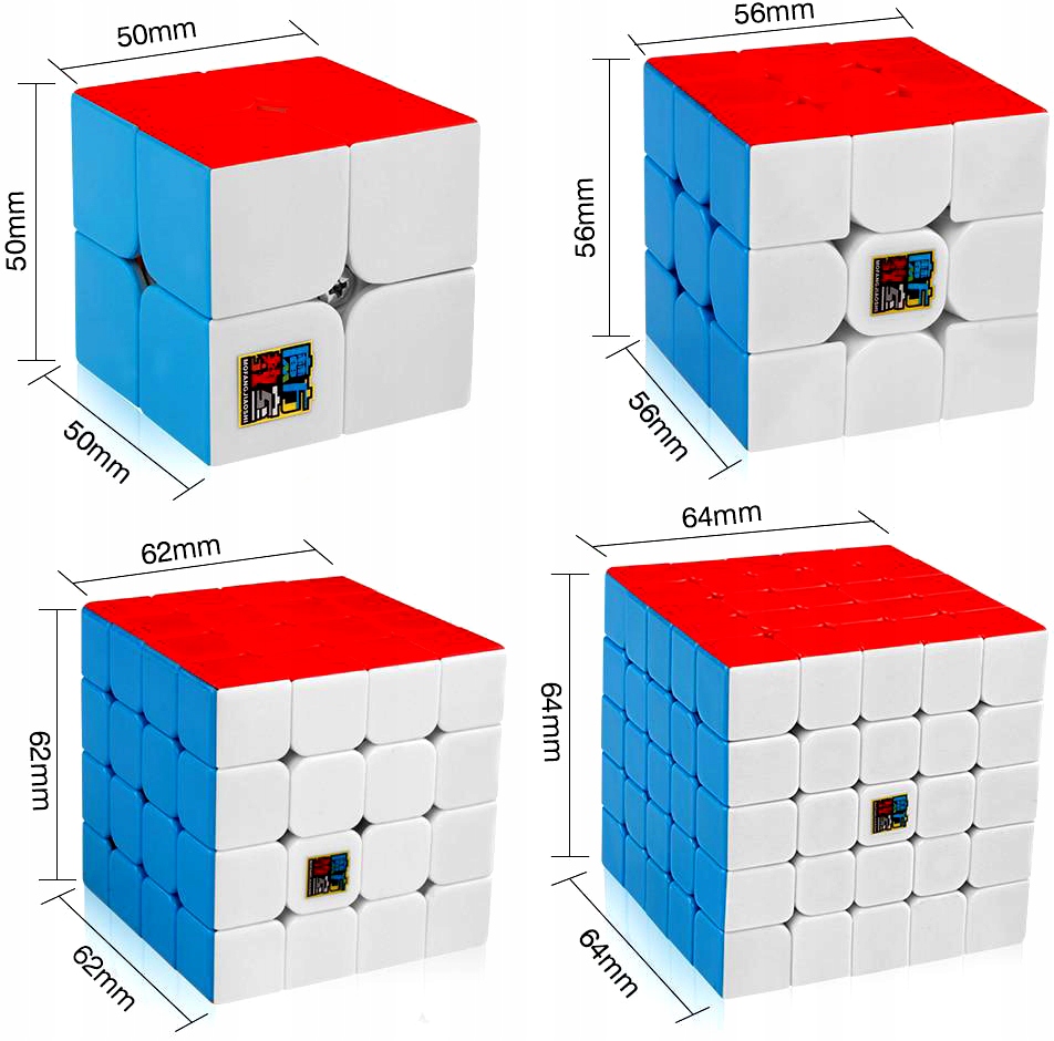 ORYGINALNA KOSTKA RUBIKA ZESTAW 2x2 3x3 4x4 5x5