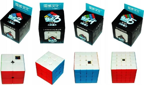 ORYGINALNA KOSTKA RUBIKA ZESTAW 2x2 3x3 4x4 5x5