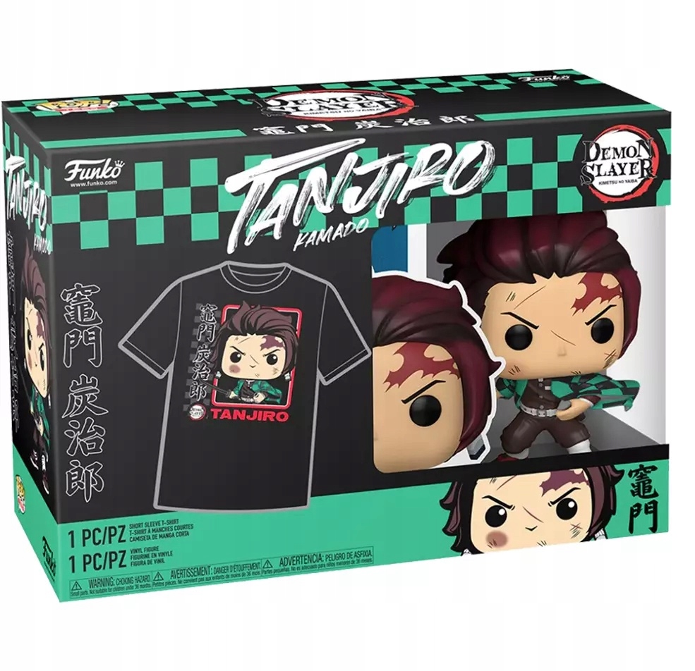 Funko POP! Tees Demon Slayer Tanjiro 867 figurka+T-shirt L