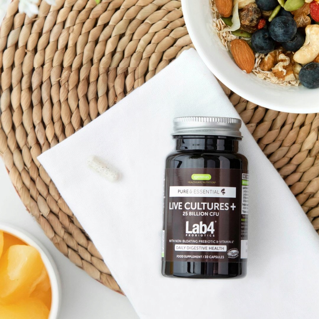 Probiotyk LAB4 plus PREBIOTYK z alg ODPORNE szczepy ZDROWE jelita Igennus