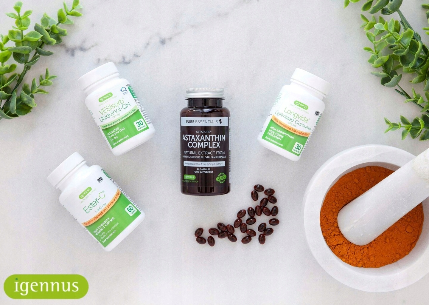 ASTAKSANTYNA AstaLif 42mg Ekstrakt z MIKROALG kompleks z LUTEINĄ Igennus