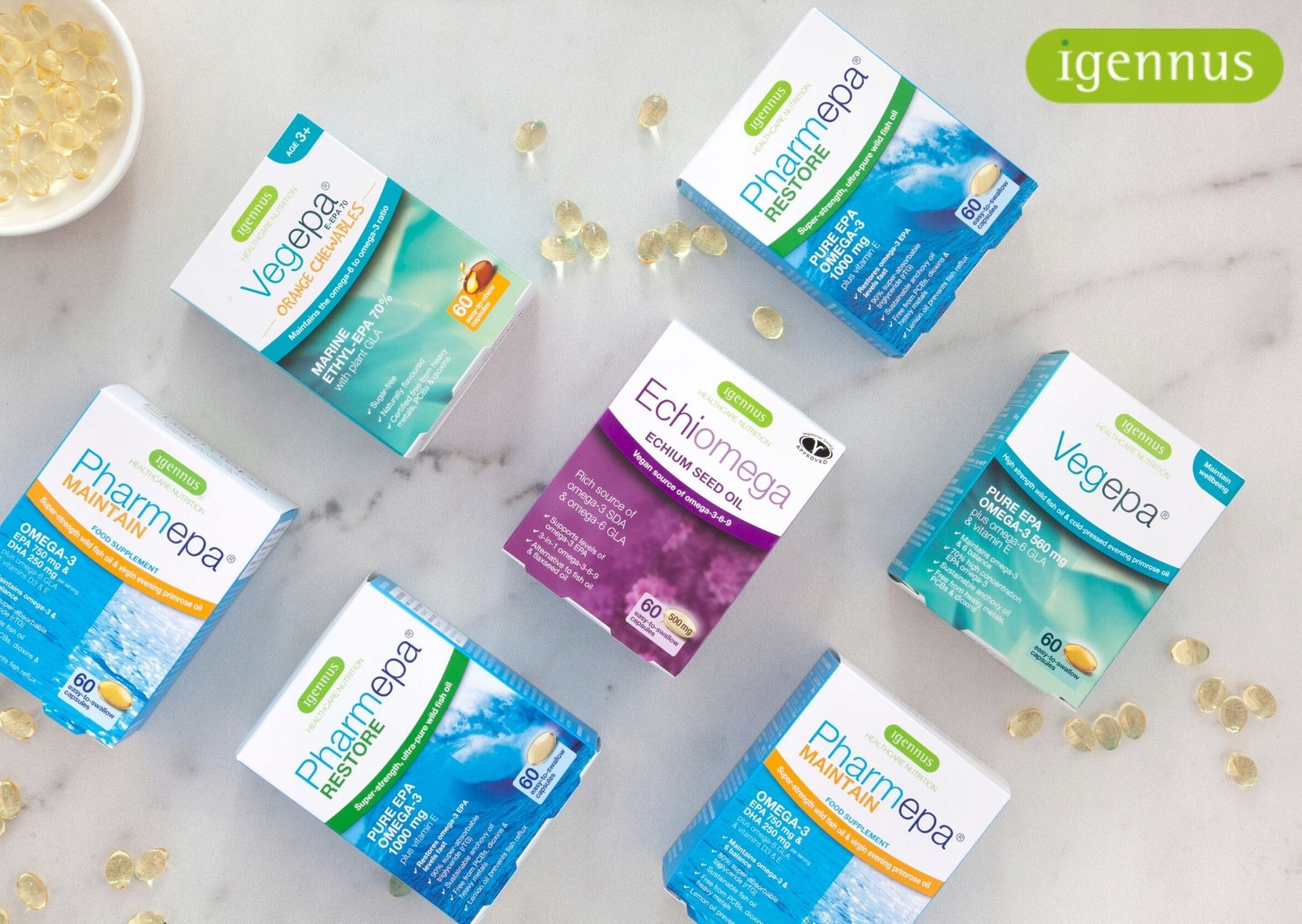 1000 mg EPA i DHA omega 3 6 9 z sardeli GLA Pharmepa COMPLETE Igennus