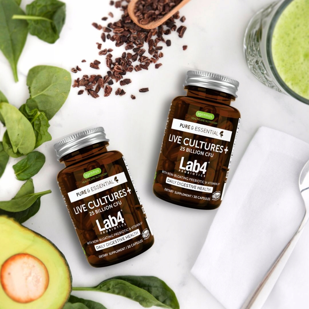 Probiotyk LAB4 plus PREBIOTYK z alg ODPORNE szczepy ZDROWE jelita Igennus