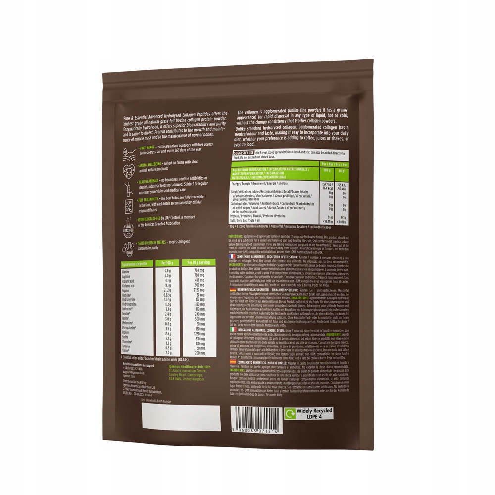 KOLAGEN aglomerowany hydrolizowane peptydy Igennus