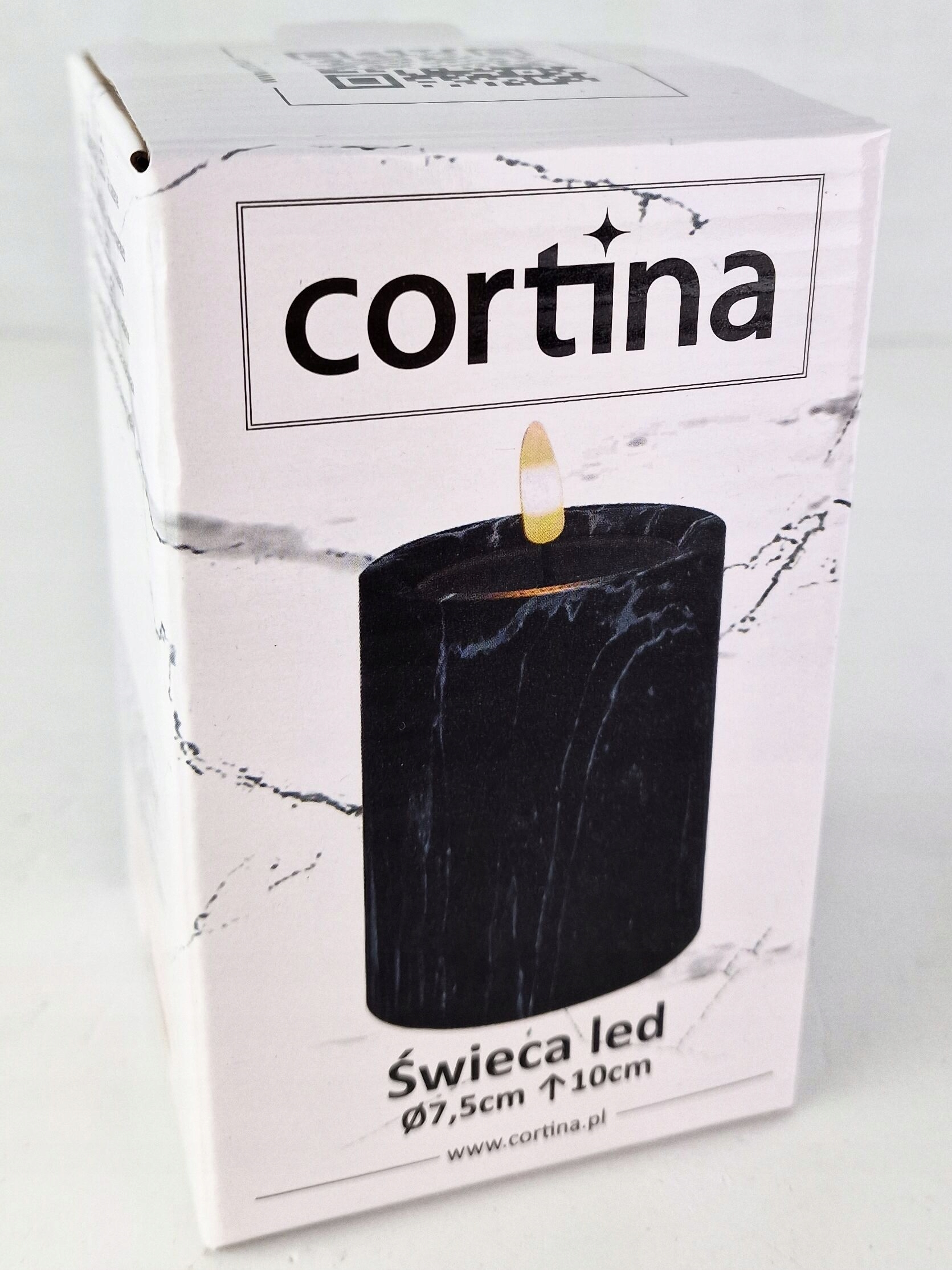 ŚWIECZKA NA BATERIE 10CM EFEKT MARMURU ŚWIECA LED WKŁAD DO STROIKOW NA STÓŁ