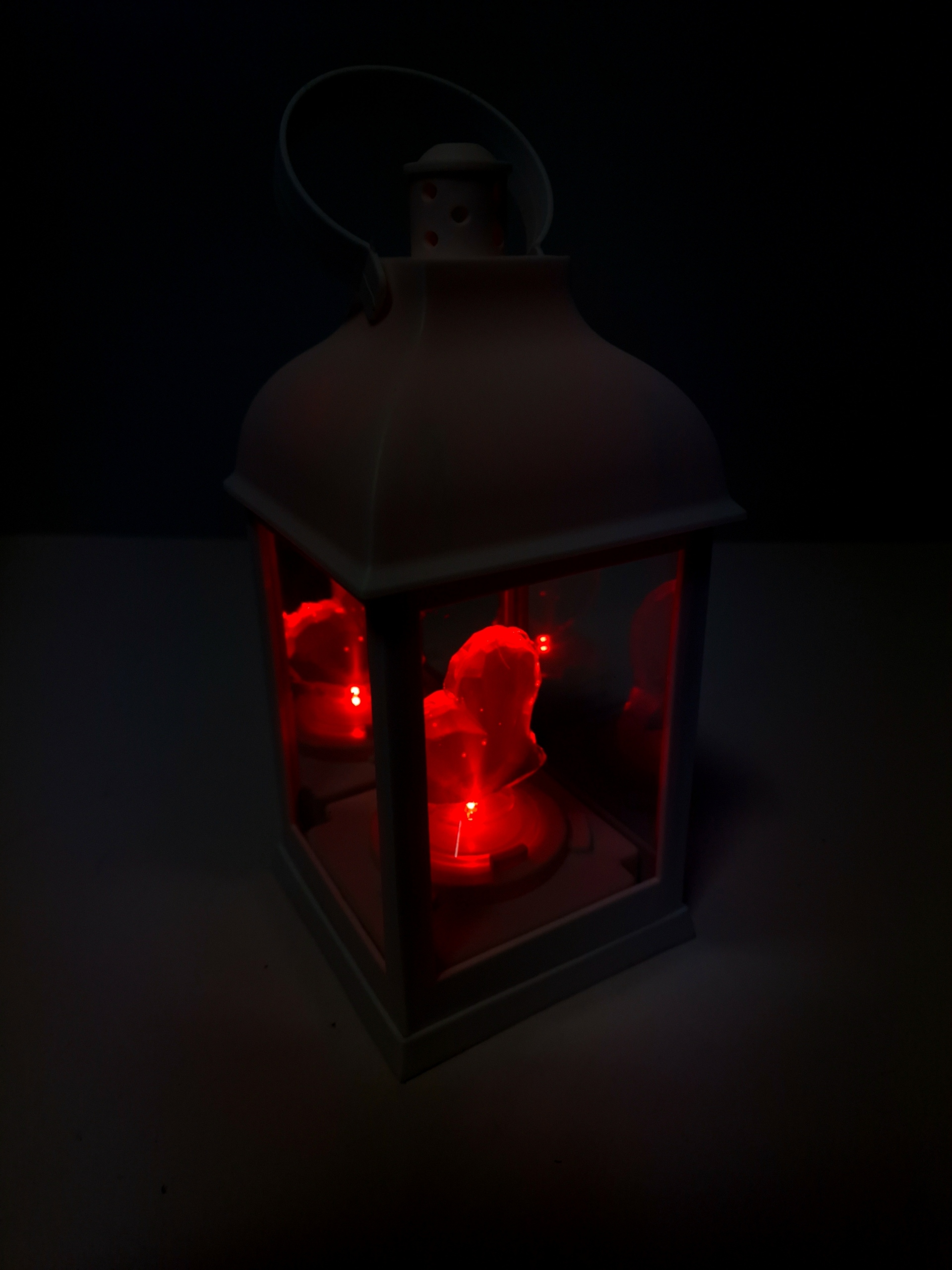 LATARENKA LED LAMPION ZNICZ SERCE NA BATERIE DEKORACYJNA BIAŁA WKŁAD KOLORY