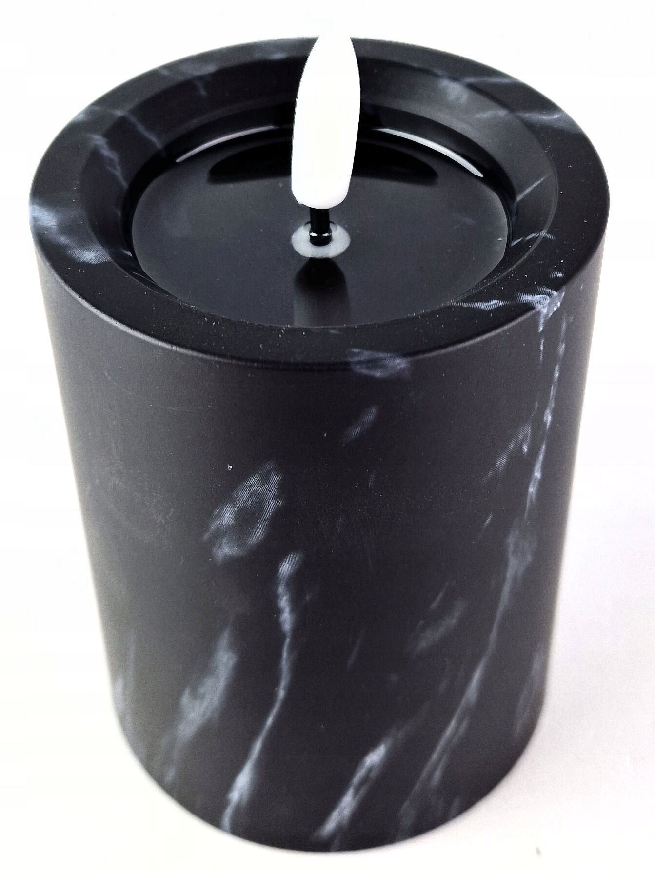 ŚWIECZKA NA BATERIE 10CM EFEKT MARMURU ŚWIECA LED WKŁAD DO STROIKOW NA STÓŁ