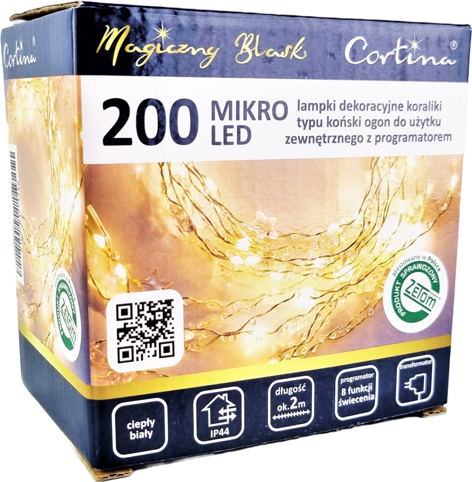 LAMPKI DRUCIKI KORALIKI 200 LED Programator MIKRO