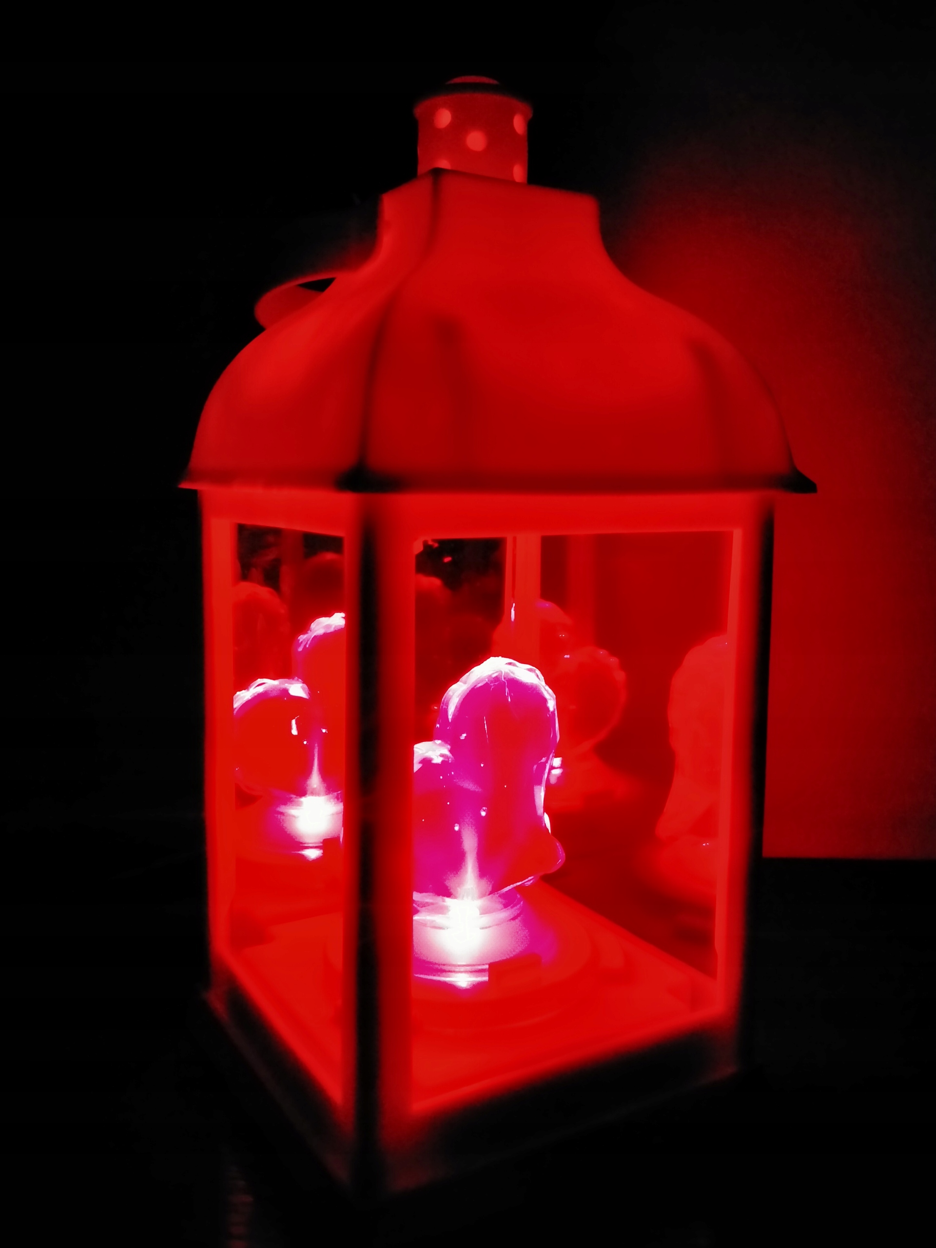 LATARENKA LED LAMPION ZNICZ SERCE NA BATERIE DEKORACYJNA BIAŁA WKŁAD KOLORY