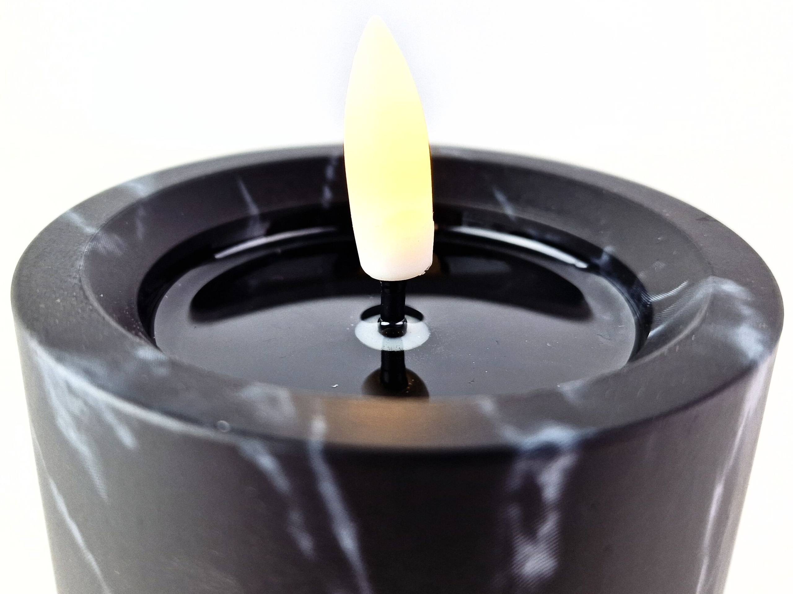 ŚWIECZKA NA BATERIE 10CM EFEKT MARMURU ŚWIECA LED WKŁAD DO STROIKOW NA STÓŁ