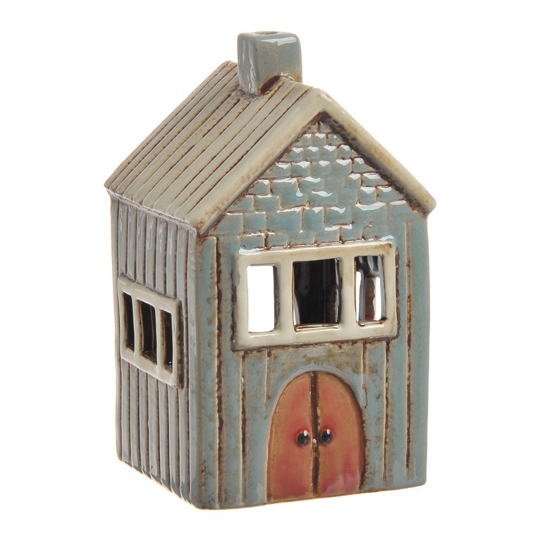 --- - Domek ceramiczny błękitna szopa
