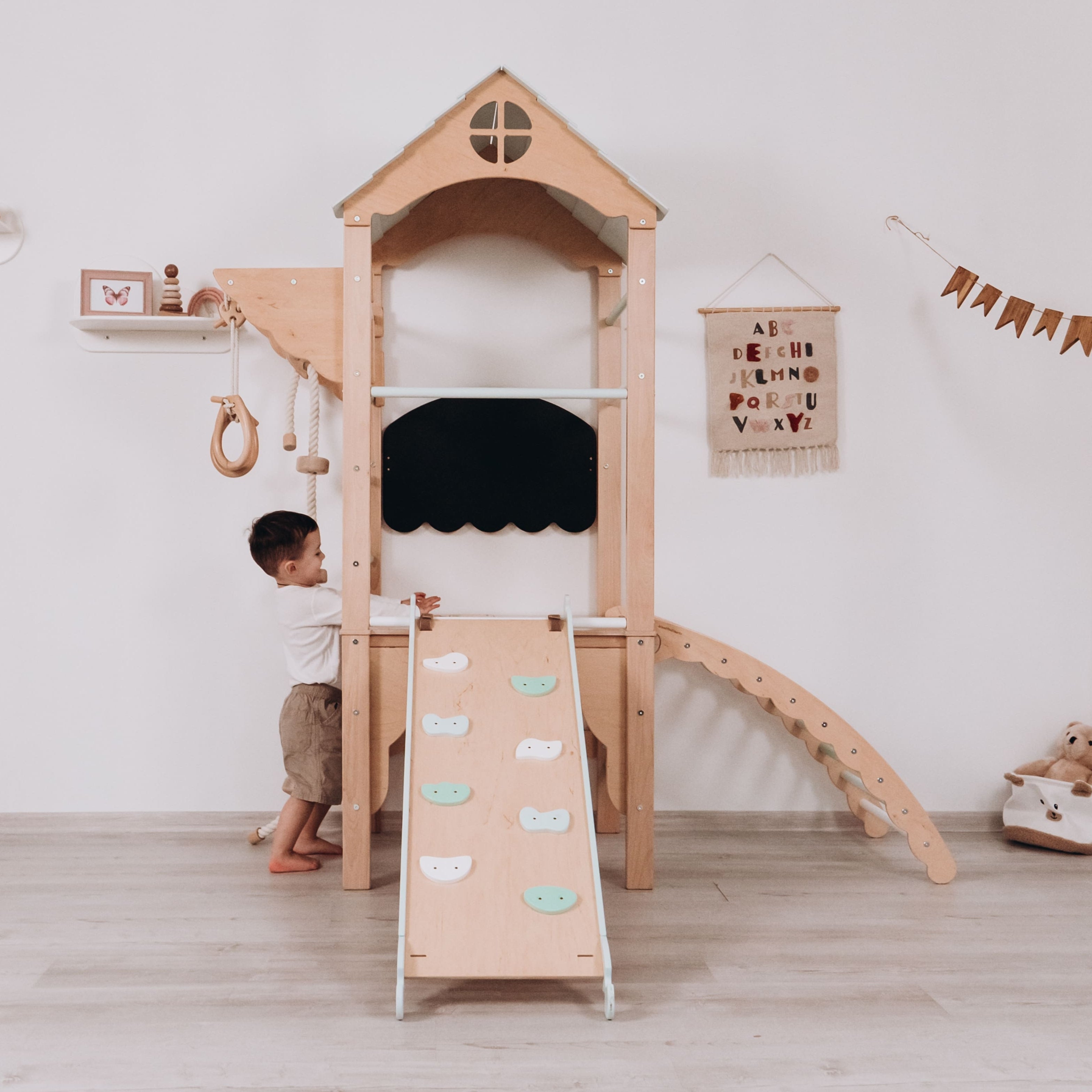 domowy plac zabaw Tower Max - drewno