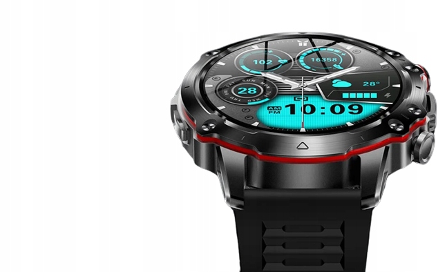 Smartwatch sportowy ciśnienie tętno rozmowy menu PL aplikacja Android