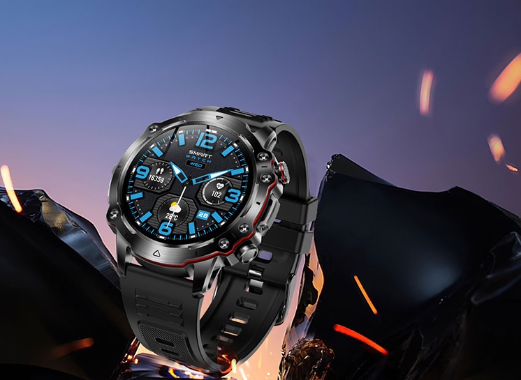 Smartwatch sportowy ciśnienie tętno rozmowy menu PL aplikacja Android