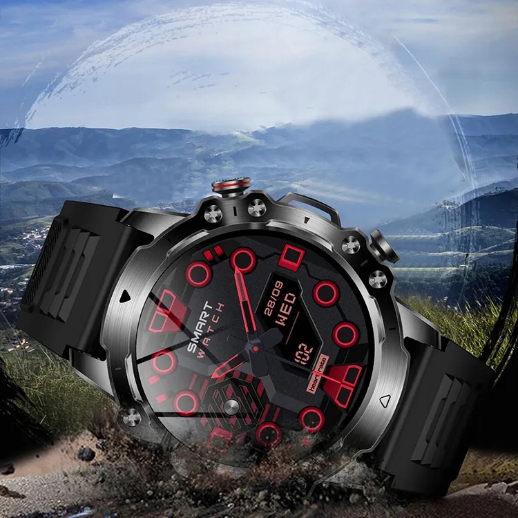 Smartwatch sportowy ciśnienie tętno rozmowy menu PL aplikacja Android