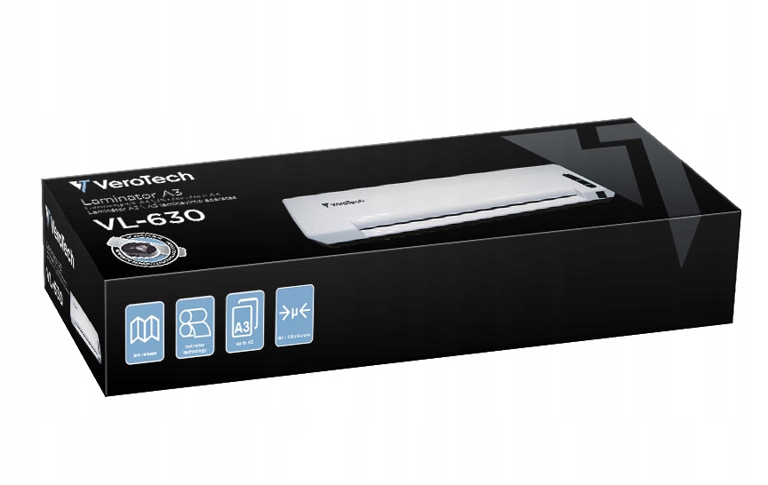 Laminator A3 Verotech VL630 z wbudowanym trymerem i zaokrąglaczem