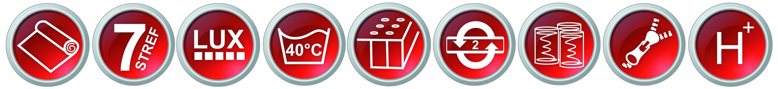 Materac twardy 100x200 CARBON MAX 2x KOKOS Pocket 7 stref