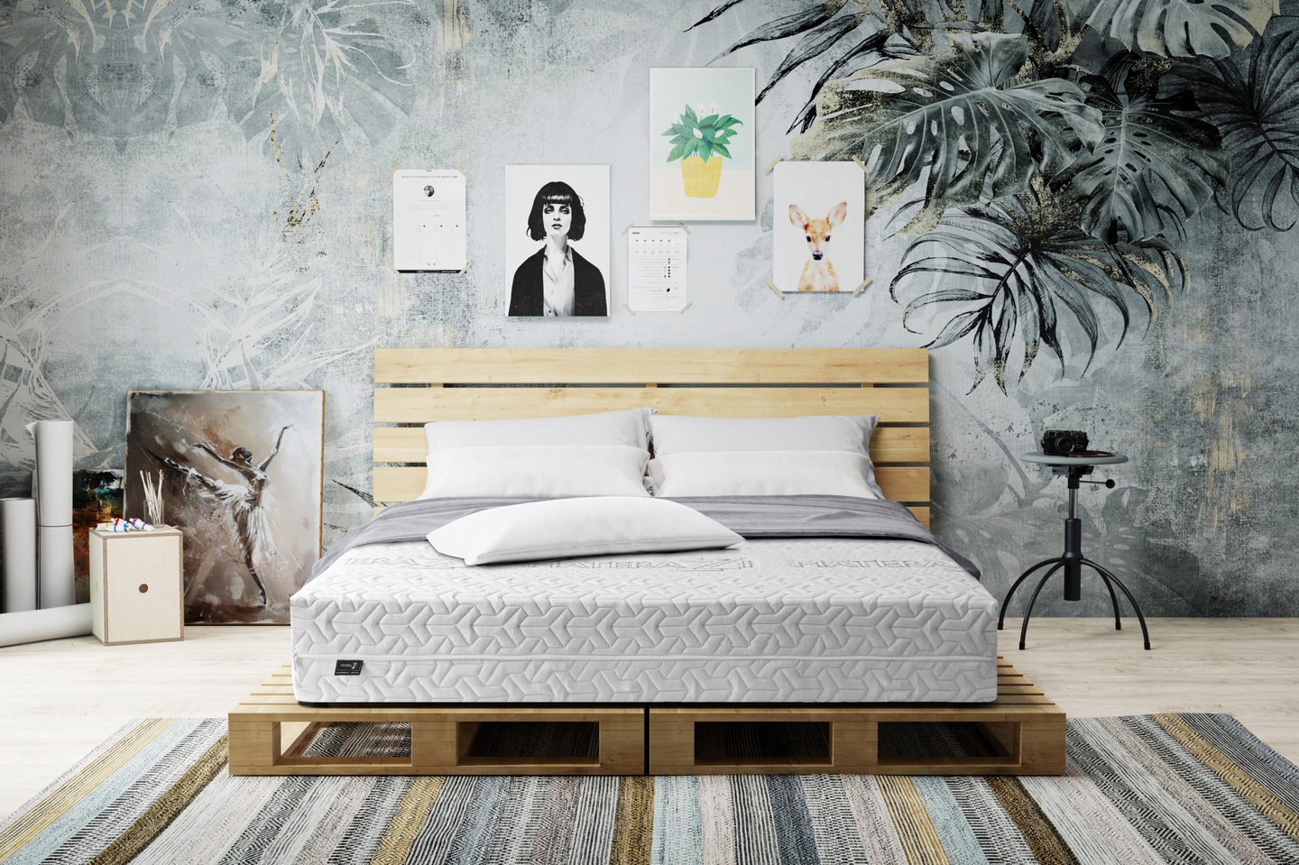 Materac twardy 100x200 CARBON MAX 2x KOKOS Pocket 7 stref