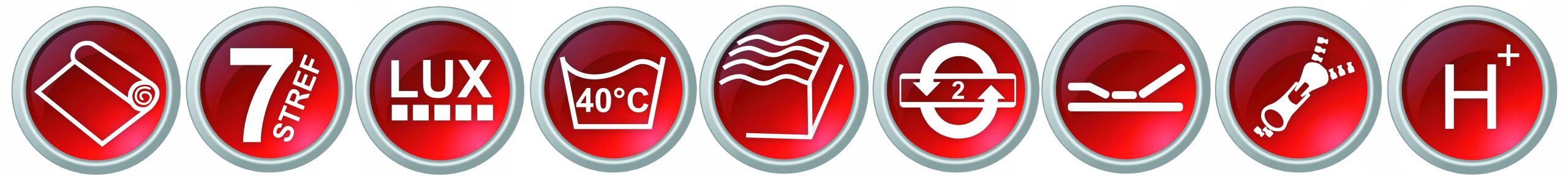 Materac SILVER WAVE 140x200 Piankowy 7 Stref LUX