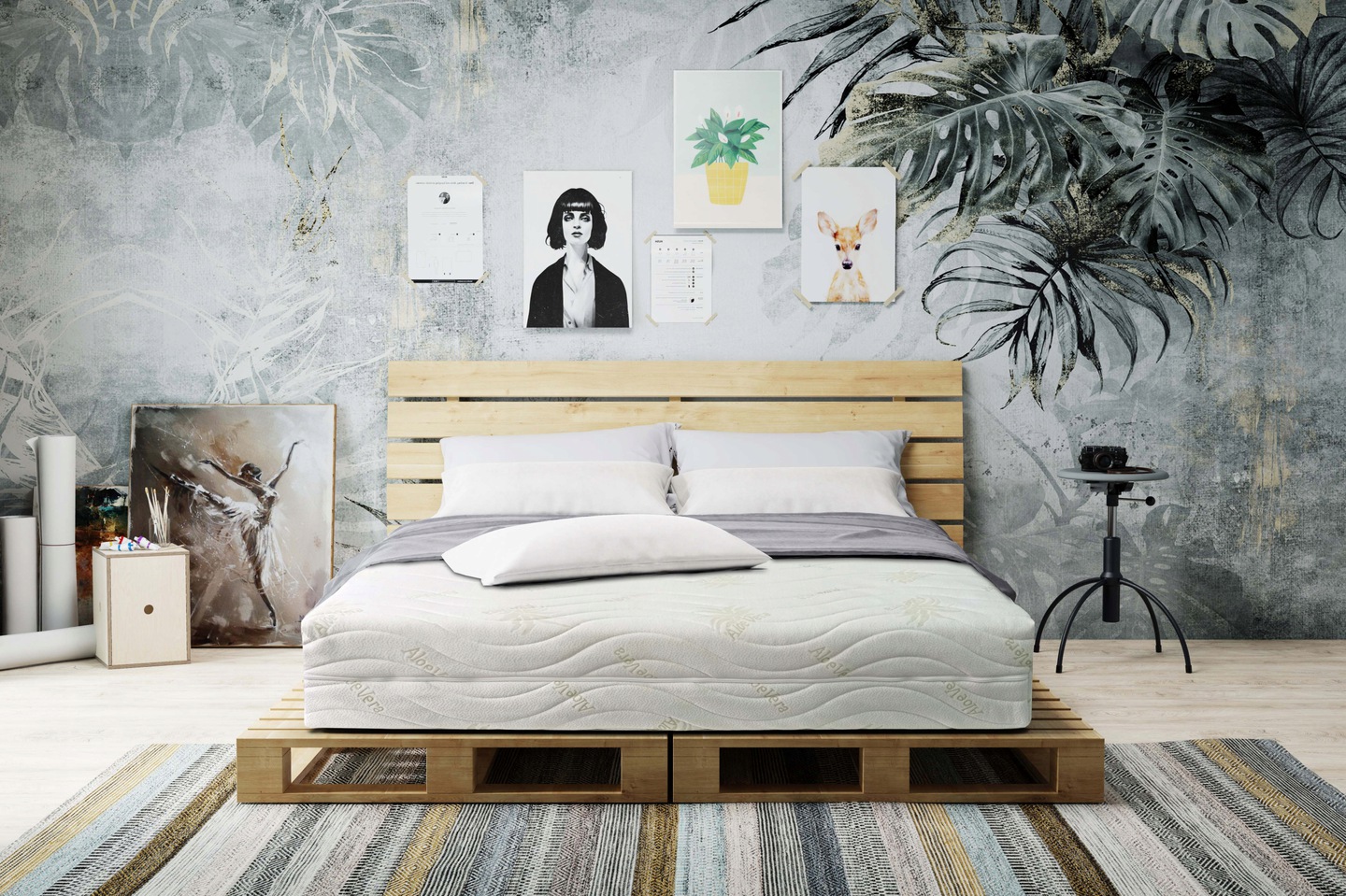 Materac ALOE VERA KOKOS 80x200 Pocket 7 Stref LUX