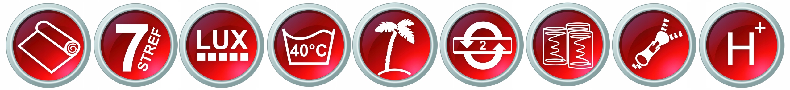 Materac ALOE VERA KOKOS 80x200 Pocket 7 Stref LUX