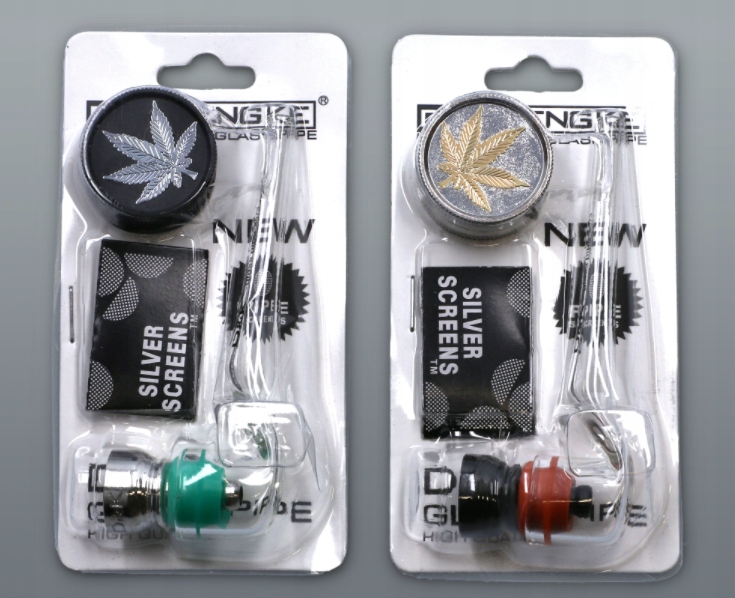 Fajka Szklana + Młynek w Zestawie na Prezent