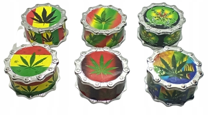 Młynek do Tytoniu Grinder Crusher Metalowy Reggae