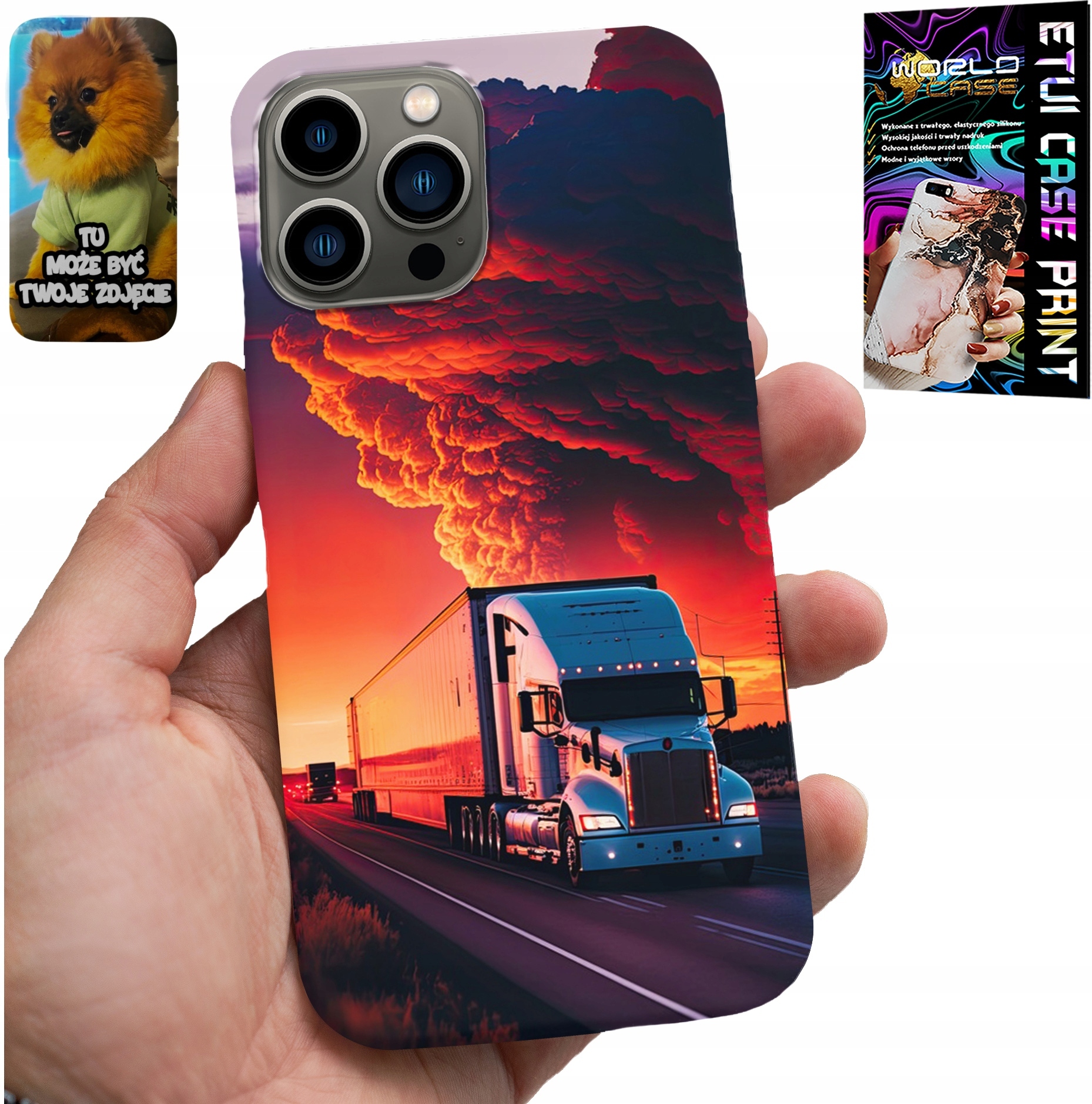 ETUI DO IPHONE 13 PRO - TIR CIĘŻARÓWKA CASE + SZKŁO HARTOWANE