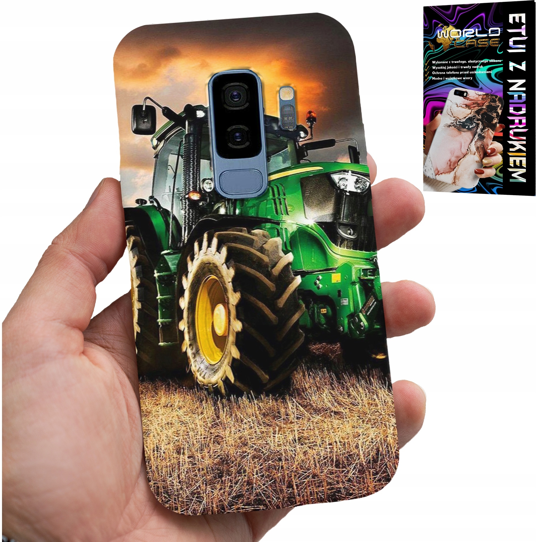ETUI DO SAMSUNG GALAXY S9 PLUS - TRAKTOR CIĄGNIK ROLNICZY FARMA + FOLIA