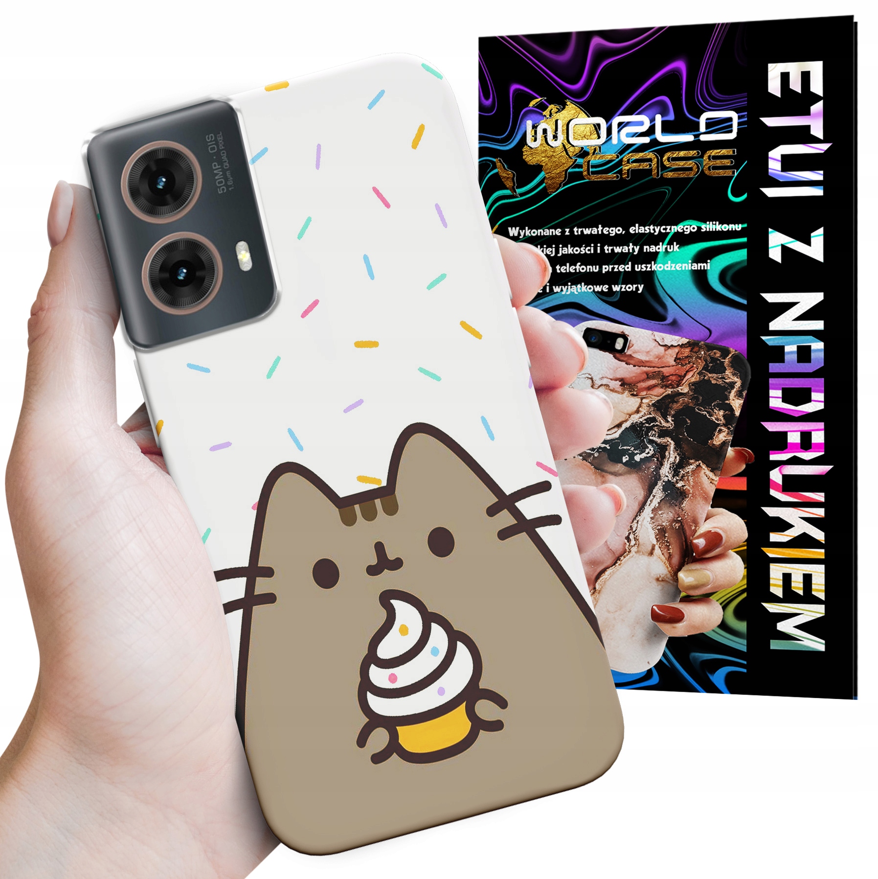 ETUI CASE DO MOTOROLA MOTO G85 5G - SŁODKI KOTEK KOT OBUDOWA PLECKI