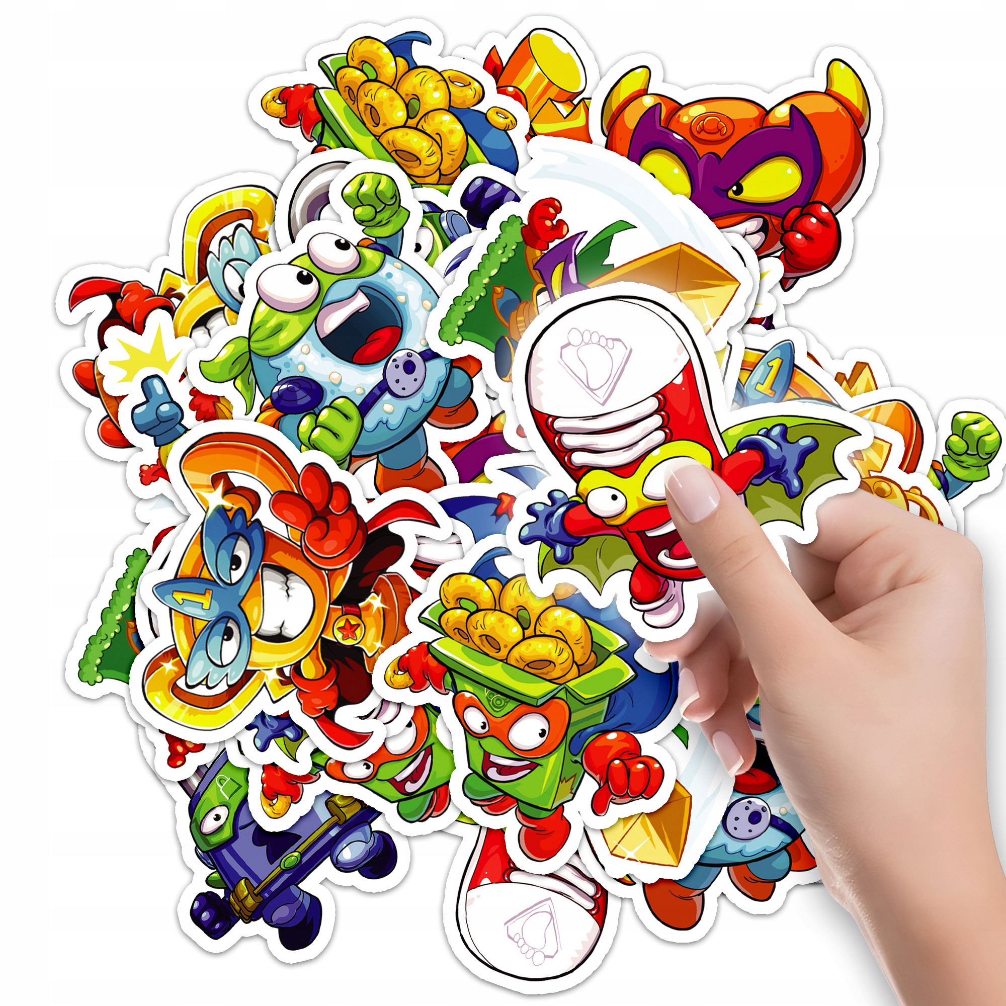 NAKLEJKI ETYKIETY NA ZESZYT NALEPKA Z POSTACIAMI SUPER ZINGS WZORY 10SZT