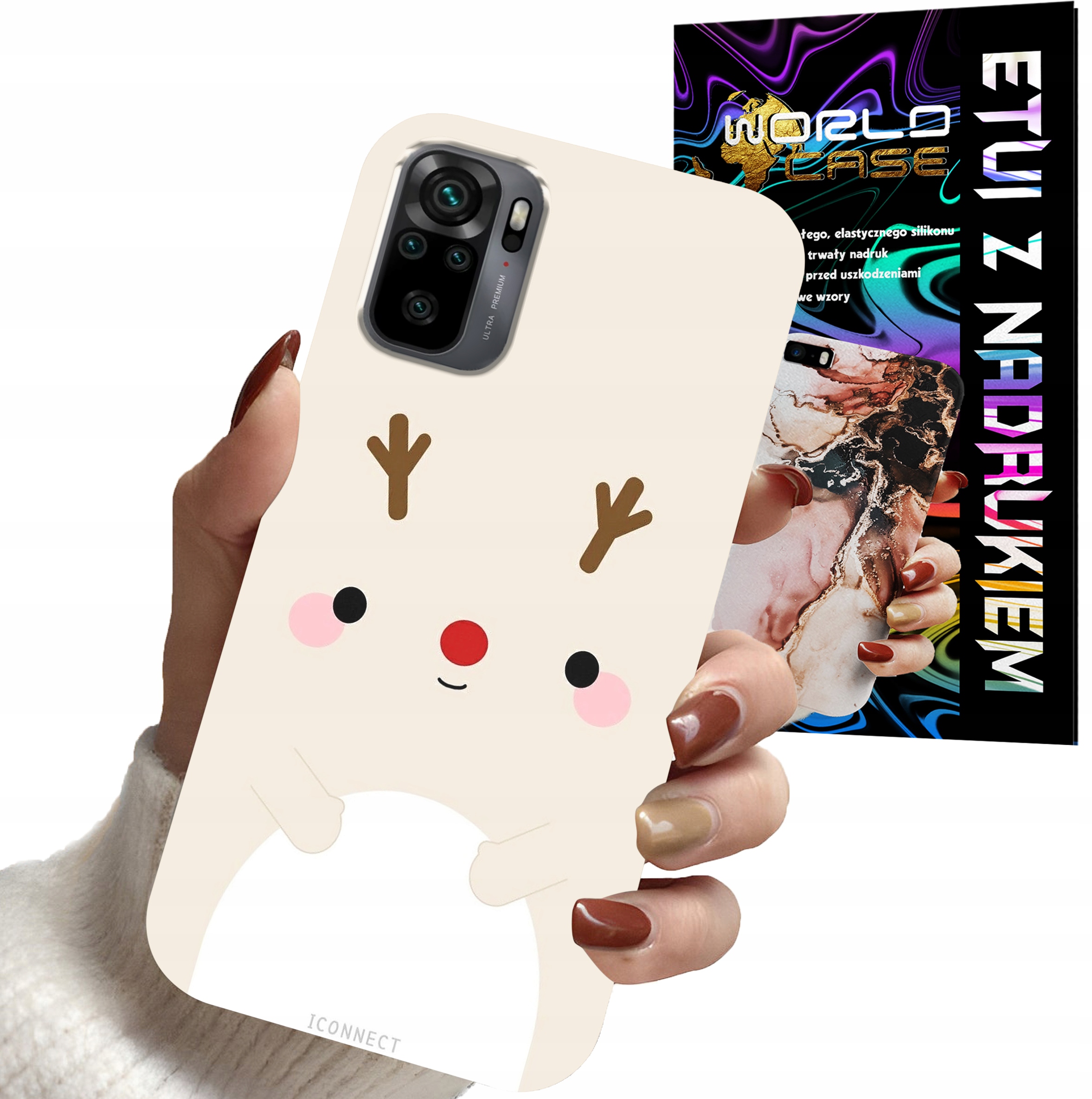 ETUI CASE DO XIAOMI NOTE 10 10s - ŚWIĄTECZNE WZORY RENIFER MIKOŁAJ ŚWIĘTA