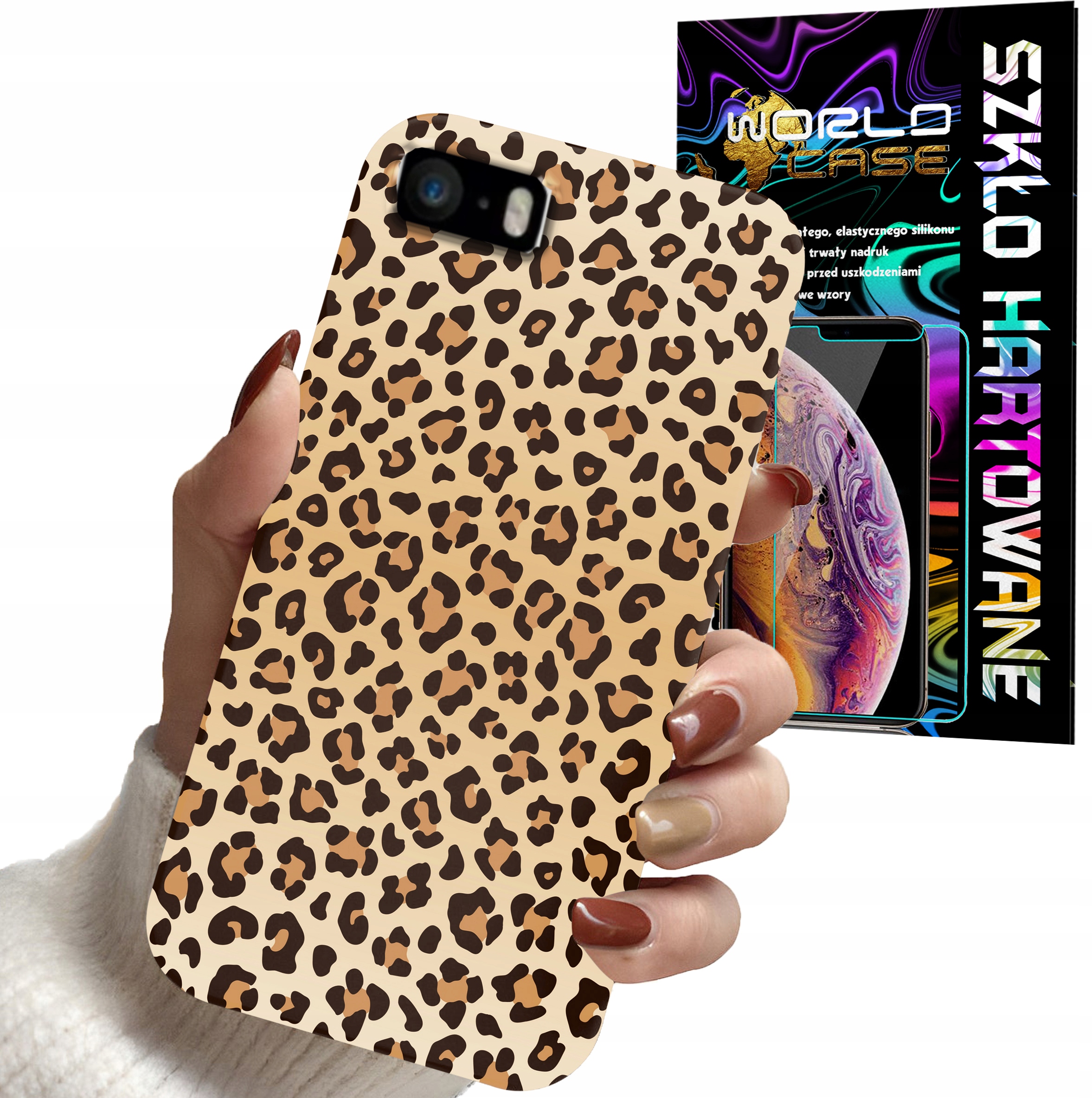 ETUI CASE DO IPHONE 5 5S 5C - PANTERKA WZORKI MODNE WZORY DLA KOBIE + SZKŁO