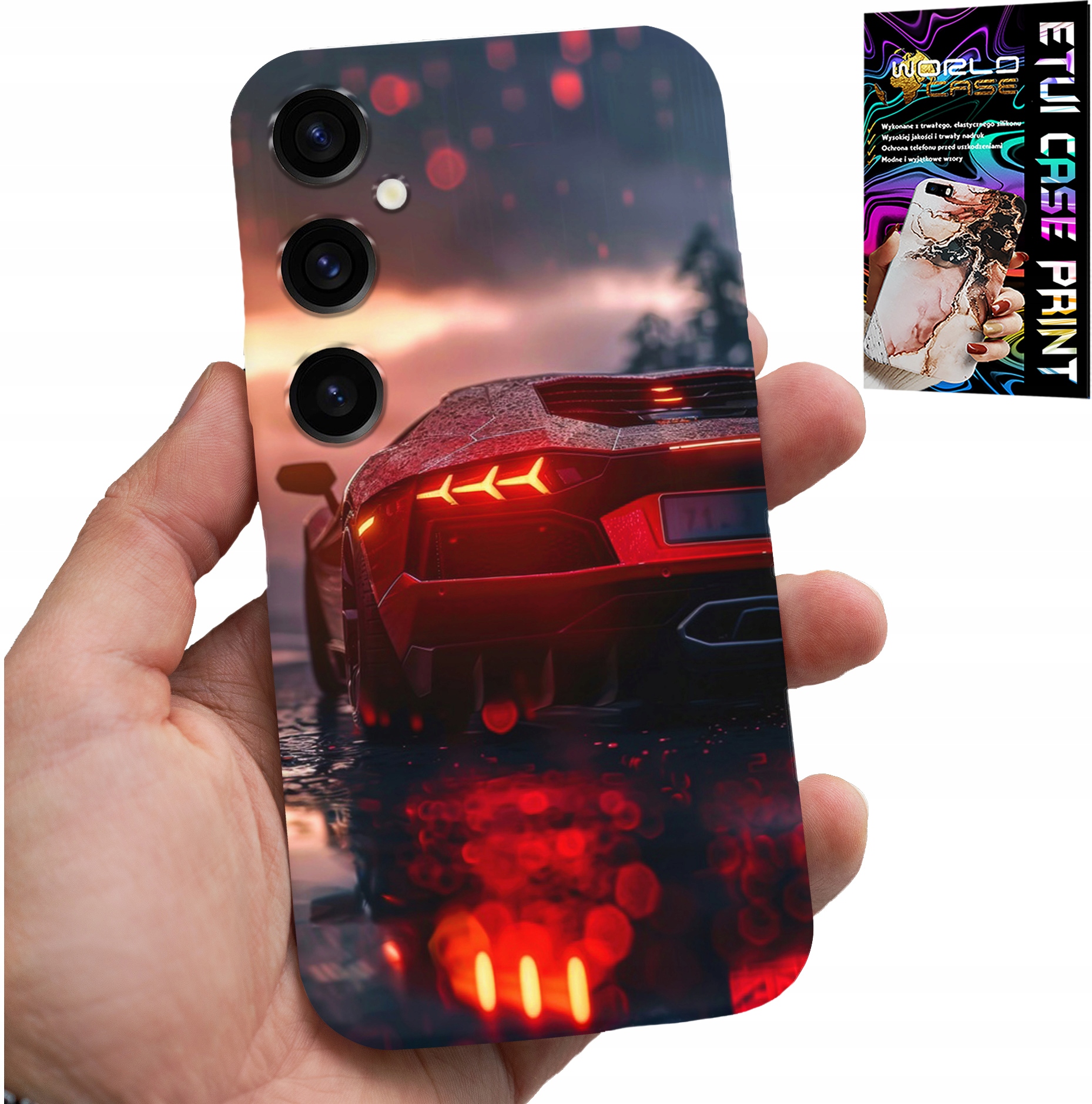 ETUI DO SAMSUNG GALAXY S24 FE - LUKSUSOWE SAMOCHODY, MEGA WZORY, OBUDOWA