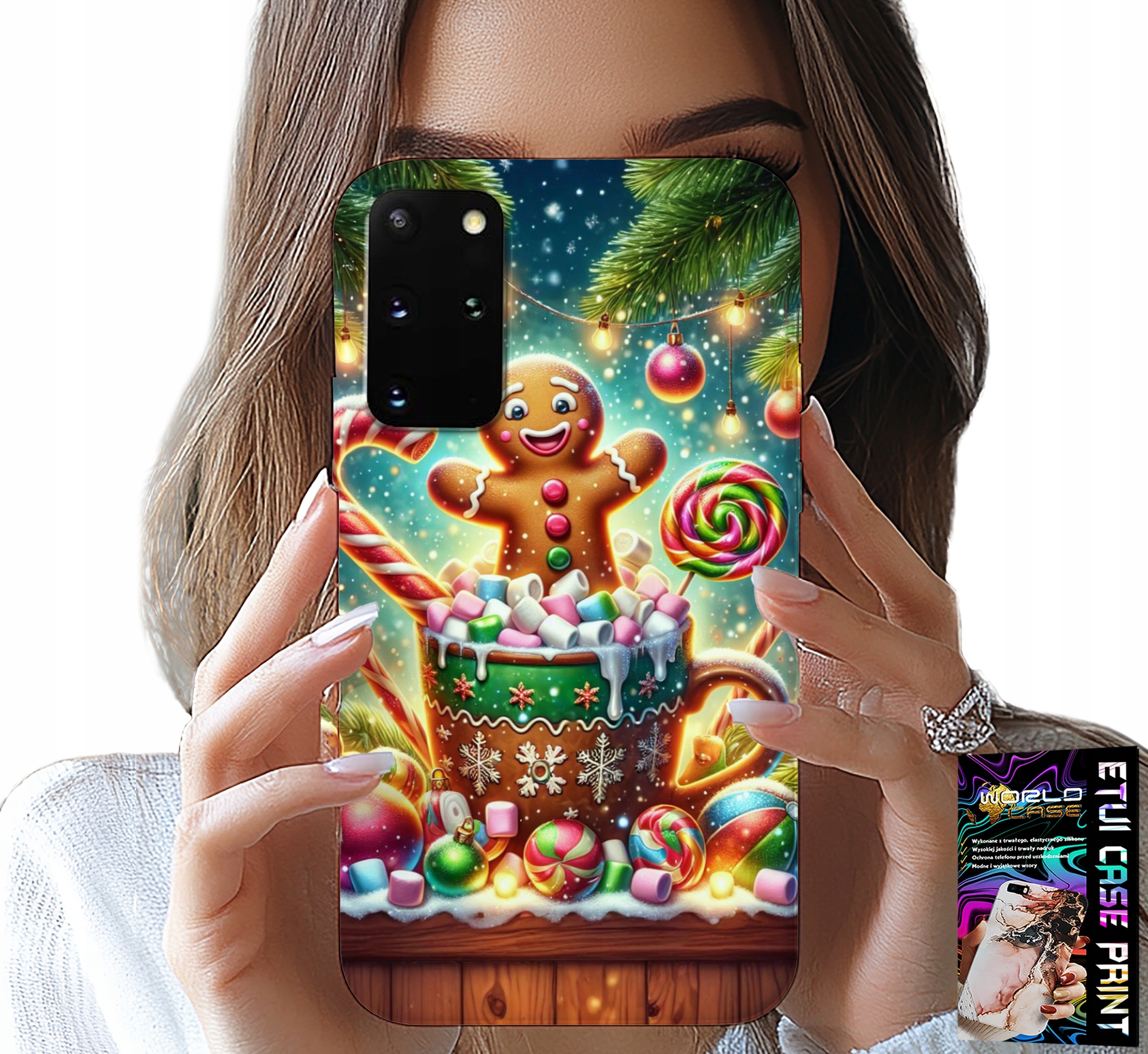 ETUI DO SAMSUNG GALAXY S20 PLUS - PIERNIK PIERNIKI ŚWIĄTECZNE WZORY +FOLIA