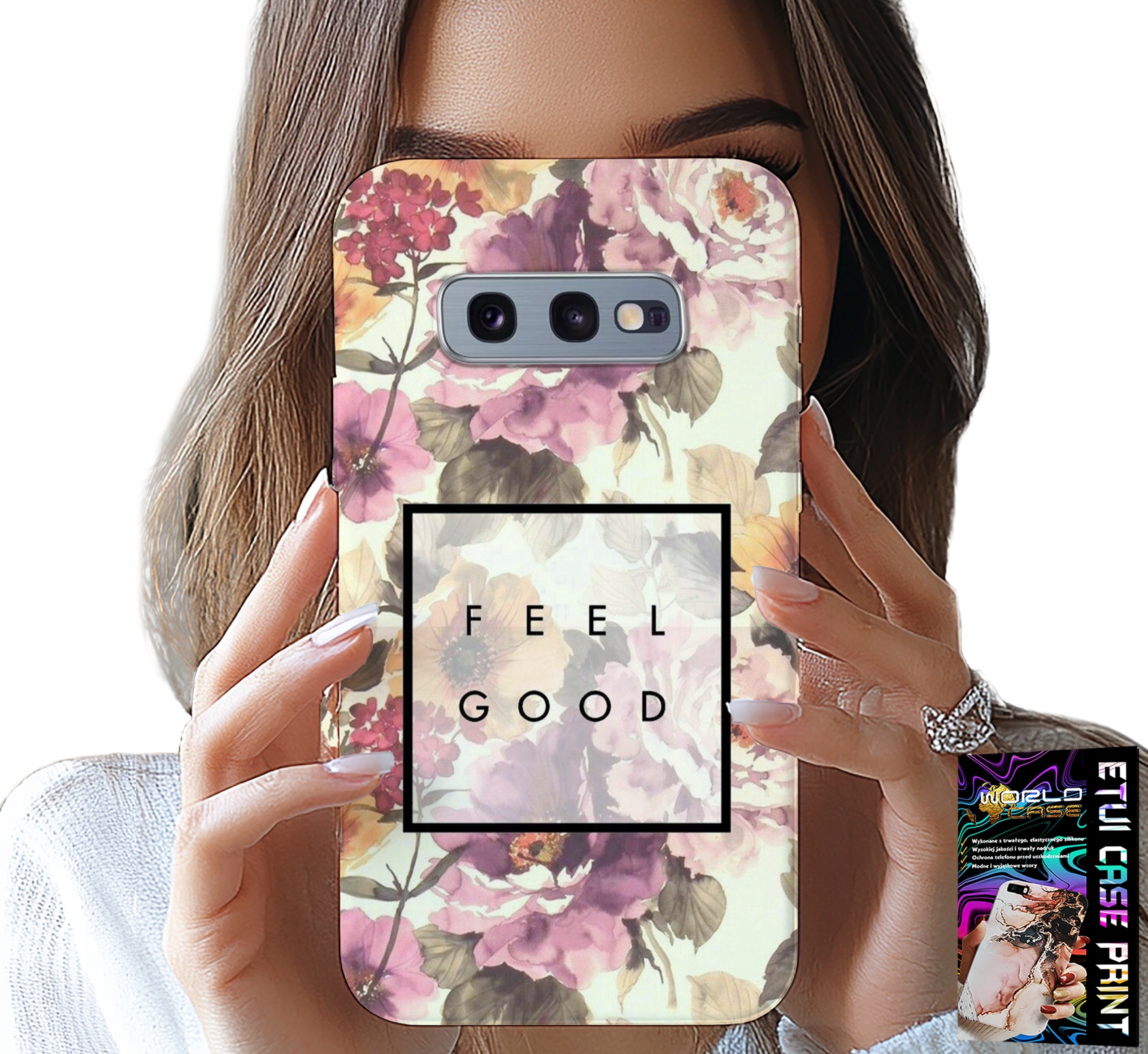 ETUI DO SAMSUNG GALAXY S10E - KWIATISTY WZÓR, MODNE DAMSKIE + FOLIA