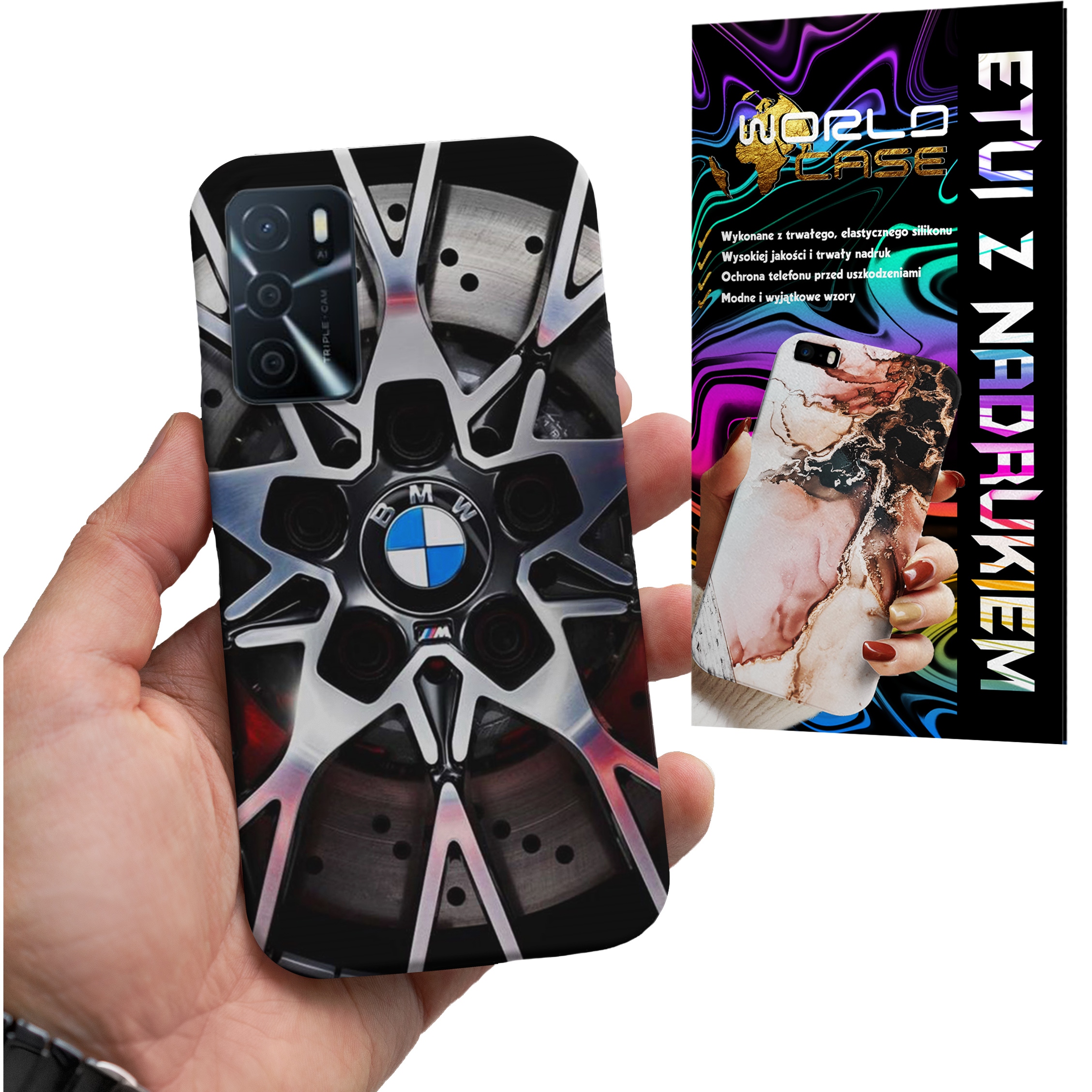 ETUI CASE DO OPPO A16 A16S A54S - BMW FELGA AUTO FAN WZORY MERCEDES ITP
