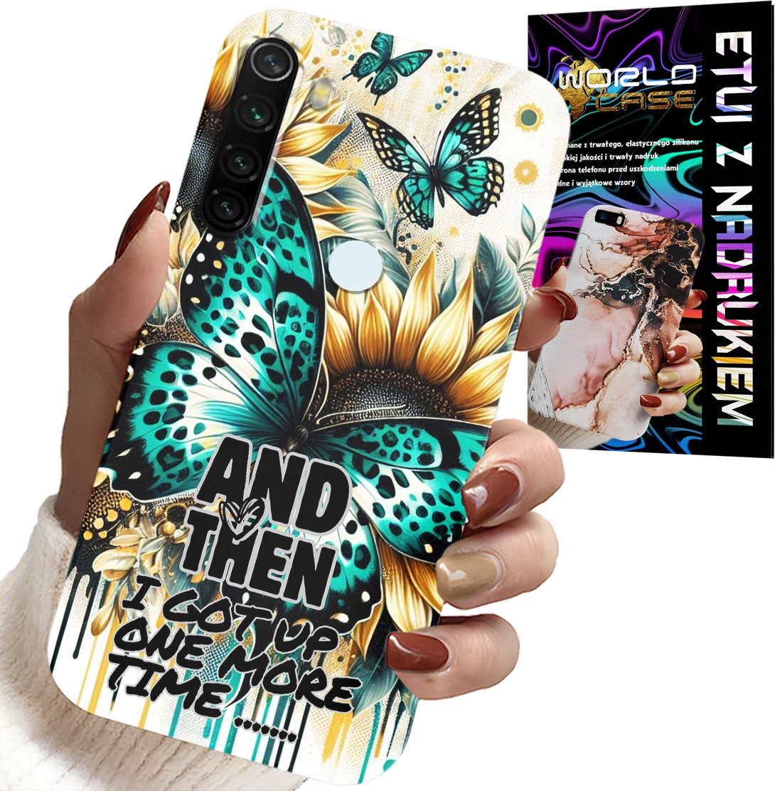 ETUI DO XIAOMI NOTE 8T - AND THEN I GOT UP, KOBIECE WZORY + FOLIA