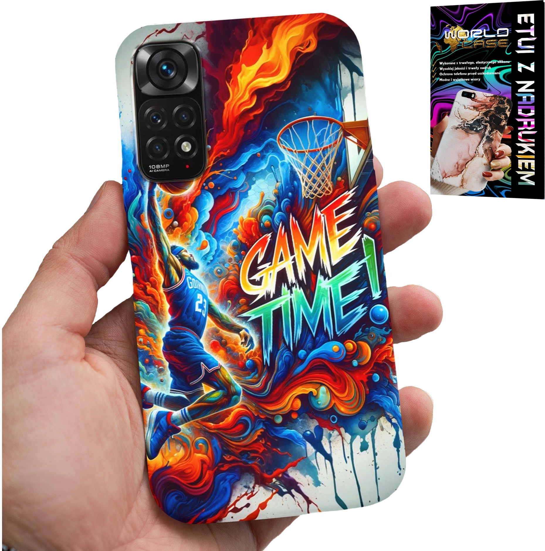 ETUI DO XIAOMI NOTE 11 PRO - KOSZYKÓWKA NBA GAME TIME, CASE + SZKŁO